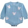 Mud Pie Baby Boy Blue Bunny Sweater Bubble