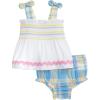 Mud Pie Baby Girl Smocked Ric Rac Pinafore and Bloomer Set, 9-12 Months