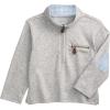 Mud Pie Toddler Boy Quarter Zip Pullover(Grey)