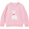 Mud Pie Toddler Girl Pink Crew Neck Easter Bunny Sweater