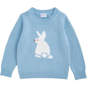 Mud Pie Toddler Boy Blue Crew Neck Easter Bunny Sweater