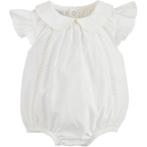 Mud Pie baby-girls Mud Pie Children’s Collared Poplin Bubble(White)