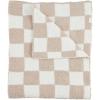 Mud Pie Children’s Taupe Check Chenille Blanket