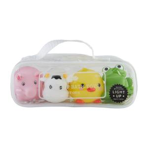 Mud Pie Kids Light Up Farm Bath Toys; Approx 2″ X 2″