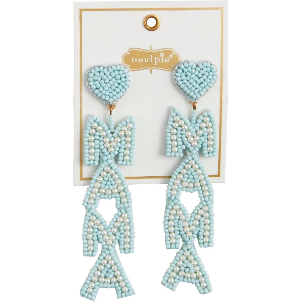 image:imageMud Pie Womens Mama Beaded Earrings Blue