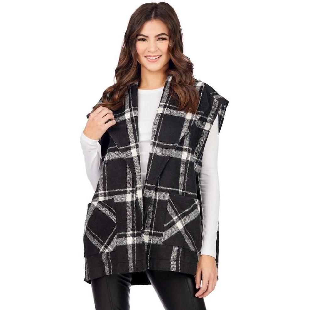 image:imageMud Pie womens Mud Pie Women Hendrix Plaid VestBlack
