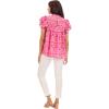 Mud Pie Women’s Dolly Flutter Sleeve Top(Pink)