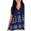 Mud Pie Women’s Luca Top(Blue)