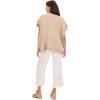 Mud Pie Women’s Rigsby Scallop Sweater(Light Beige)