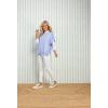 Mud Pie Women’s Rigsby Scallop Sweater(Light/Pastel Blue)