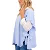 Mud Pie Women’s Rigsby Scallop Sweater(Light/Pastel Blue)