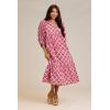 Mud Pie Women’s Waylon Midi Dress(Pink)