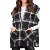 Mud Pie womens Mud Pie Women Hendrix Plaid Vest(Black)