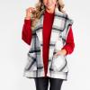Mud Pie womens Mud Pie Women Hendrix Plaid Vest(Grey)