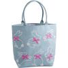 Mud Pie Cotton Canvas Blue Easter Bunny Sequin Tote