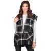 Mud Pie womens Mud Pie Women Hendrix Plaid Vest(Black)