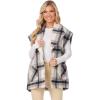 Mud Pie womens Mud Pie Women Hendrix Plaid Vest(Grey)