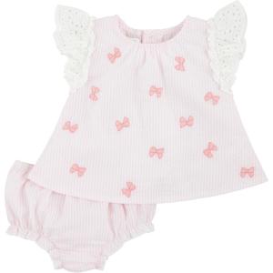 Mud Pie baby-girls Casual(Bow Embroidered)