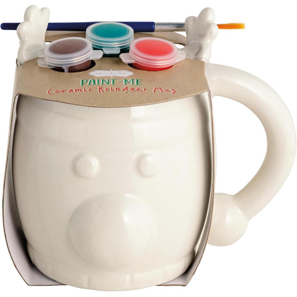 image:imageMud Pie Kids Christmas DoItYourself Ceramic Reindeer MugBrown
