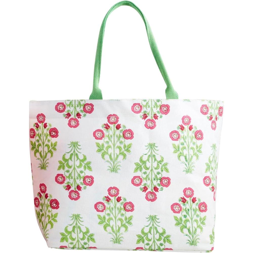 image:imageMud Pie womens Mud Pie Womens Block Print ToteGreen