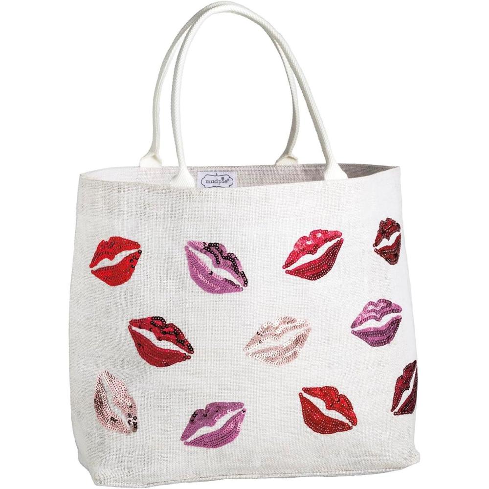 image:imageMud Pie womens Mud Pie Womens Valentine Sparkle ToteWhite