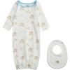 Mud Pie Baby Girls Kids Christmas Nativity Gown with Bib White