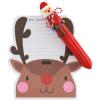 Mud Pie Kids Christmas Reindeer Pad and Pen(5 1/4″ x 4 3/4″)