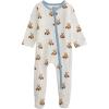 Mud Pie baby-boys Mud Pie Baby Teddy Bear Print Sleeper(White)