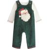 Mud Pie baby-boys Mud Pie Kids Christmas Santa Green Cord Longall Set(Green)