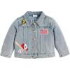 Mud Pie boys Mud Pie Children’s Boy Denim Patch Jacket(Denim)