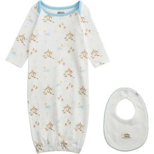 Mud Pie Baby Girls Kids Christmas Nativity Gown with Bib White
