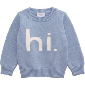 Mud Pie Baby-Boys Mud Pie Kids Hi Baby Boy Sweater(Blue)