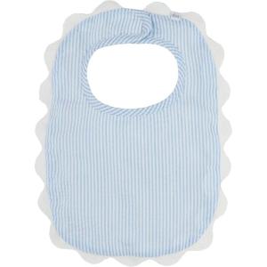 Mud Pie Children’s Blue Seersucker Scallop Bib; One Size Fits Most