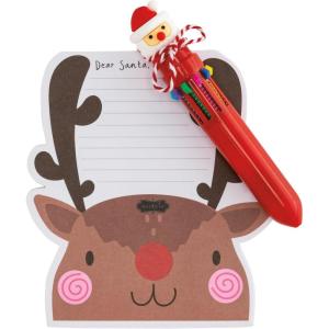 Mud Pie Kids Christmas Reindeer Pad and Pen(5 1/4″ x 4 3/4″)