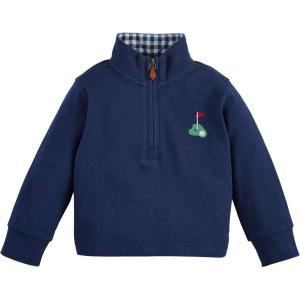 Mud Pie boys Mud Pie Children’s Golf Quarter Zip(Blue)