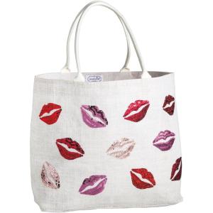 Mud Pie womens Mud Pie Women’s Valentine Sparkle Tote(White)