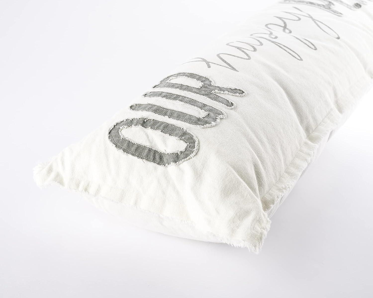 image:imageMud Pie Cream Washed 37 Long Home Decor Our Happy Place Long Zipper Closure Pillow 41600069