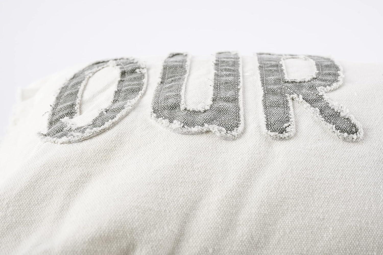 image:imageMud Pie Cream Washed 37 Long Home Decor Our Happy Place Long Zipper Closure Pillow 41600069