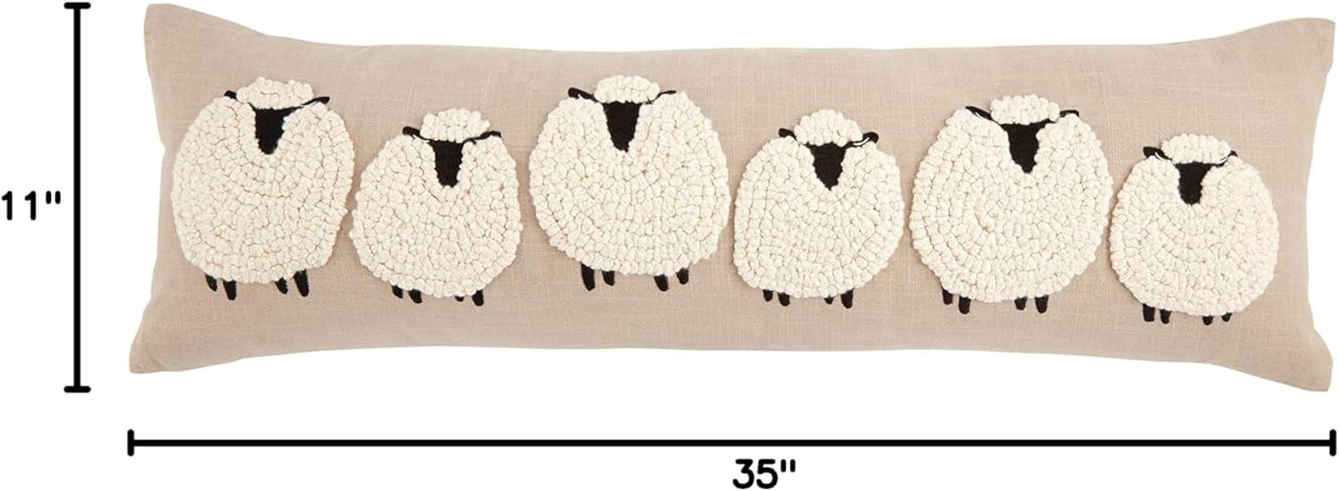 image:imageMud Pie Long Sheep Pillow 35 x 11