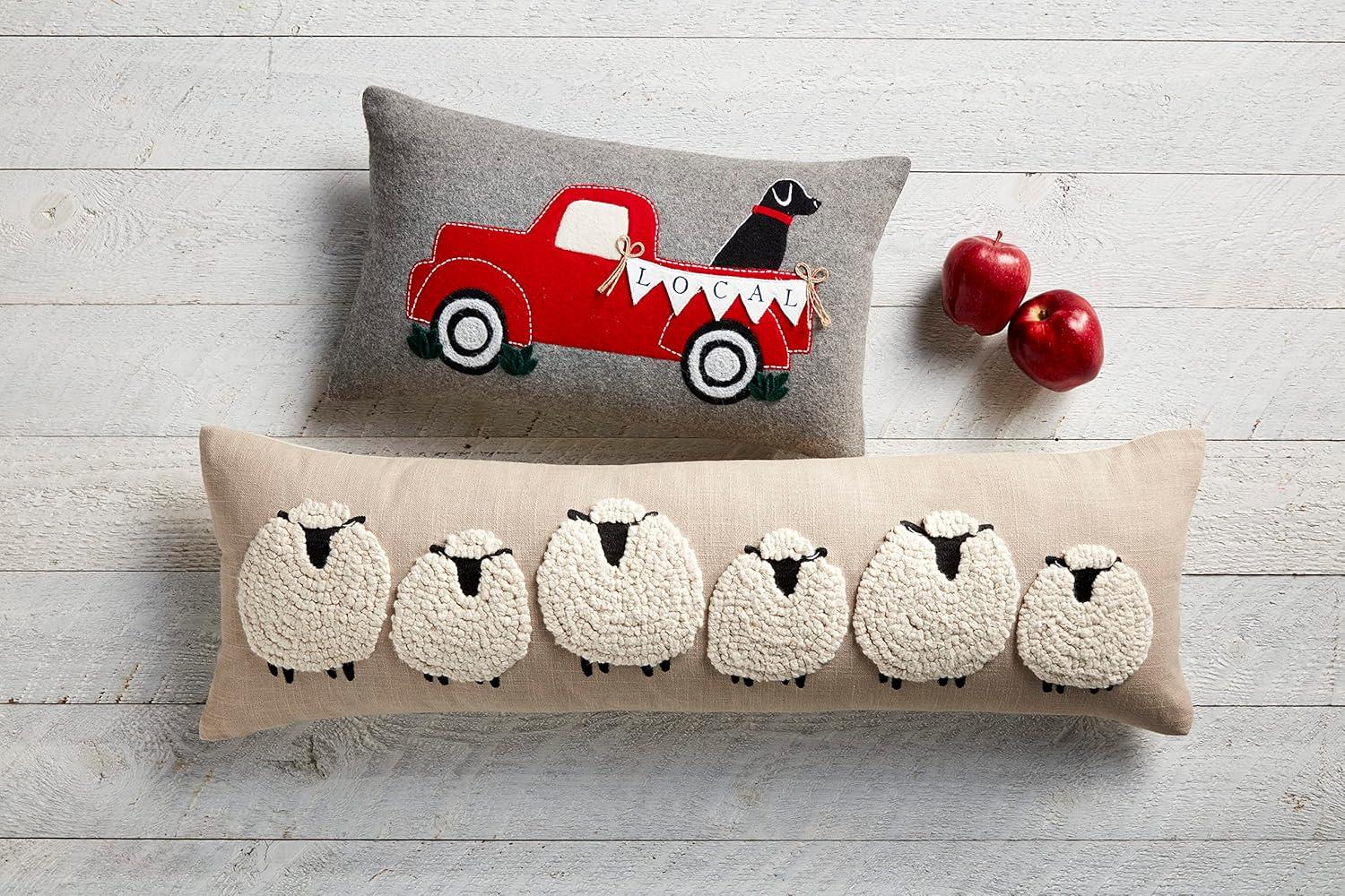 image:imageMud Pie Long Sheep Pillow 35 x 11