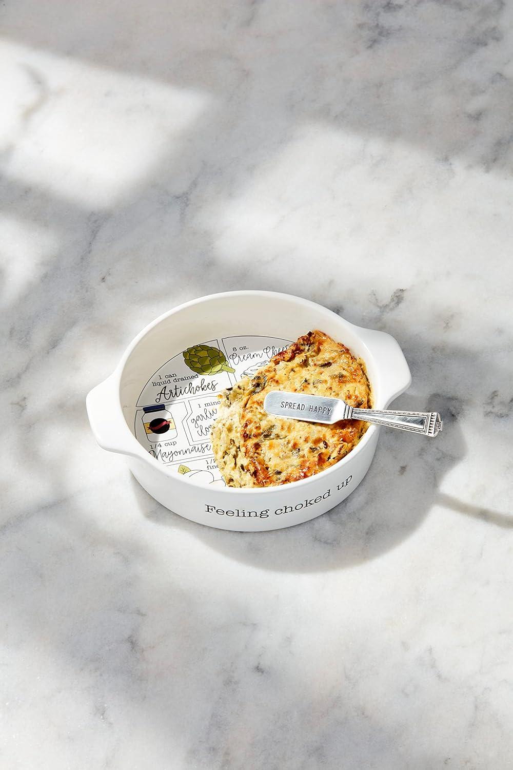 image:imageMud Pie Spinach Artichoke Dip Baker White 8 dia