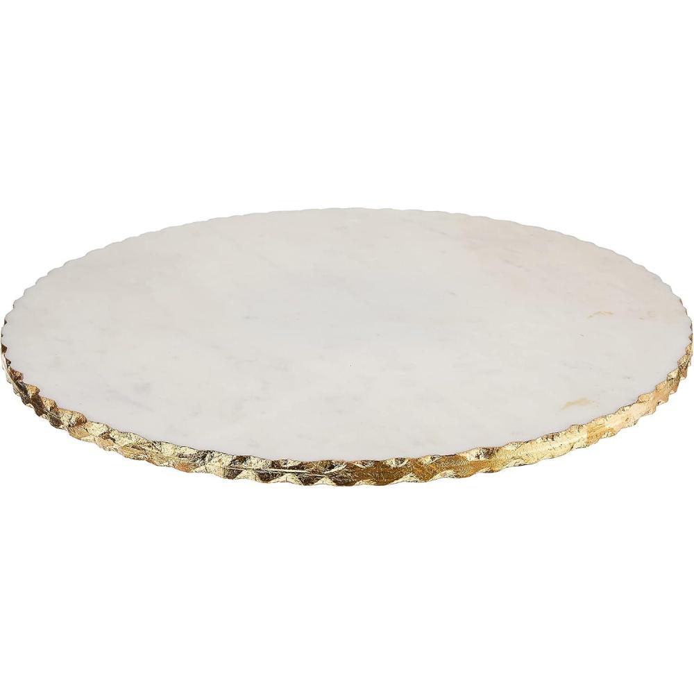 image:imageMud Pie 41140011 Marble Lazy Susan White 16 dia