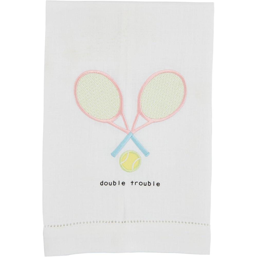 image:imageMud Pie Double Trouble Tennis Towel 21 x 14