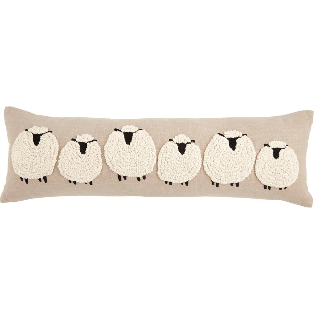 image:imageMud Pie Long Sheep Pillow 35 x 11