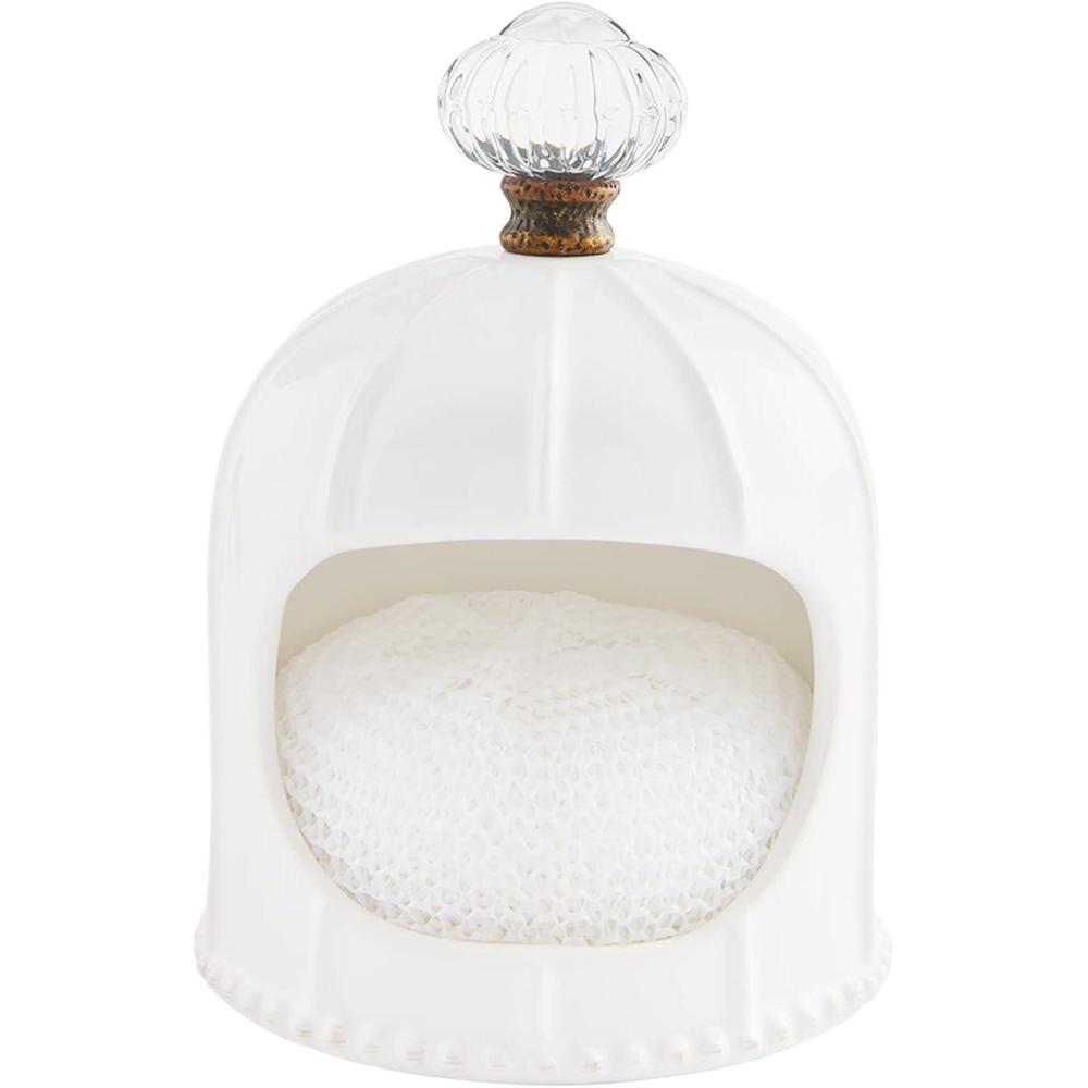 image:imageMud Pie Sponge Caddy Ceramic Door Knob 6 12 x 4 12 White