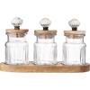 Knob Glass Condiment Set
