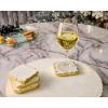 Mud Pie 41140011 Marble Lazy Susan White, 16″ dia