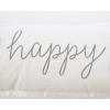 Mud Pie Cream Washed 37″ Long Home Decor Our Happy Place Long Zipper Closure Pillow 41600069