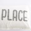 Mud Pie Cream Washed 37″ Long Home Decor Our Happy Place Long Zipper Closure Pillow 41600069