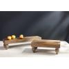 Mud Pie Footed Wood Stand, Brown, 7 1/2″ x 32″